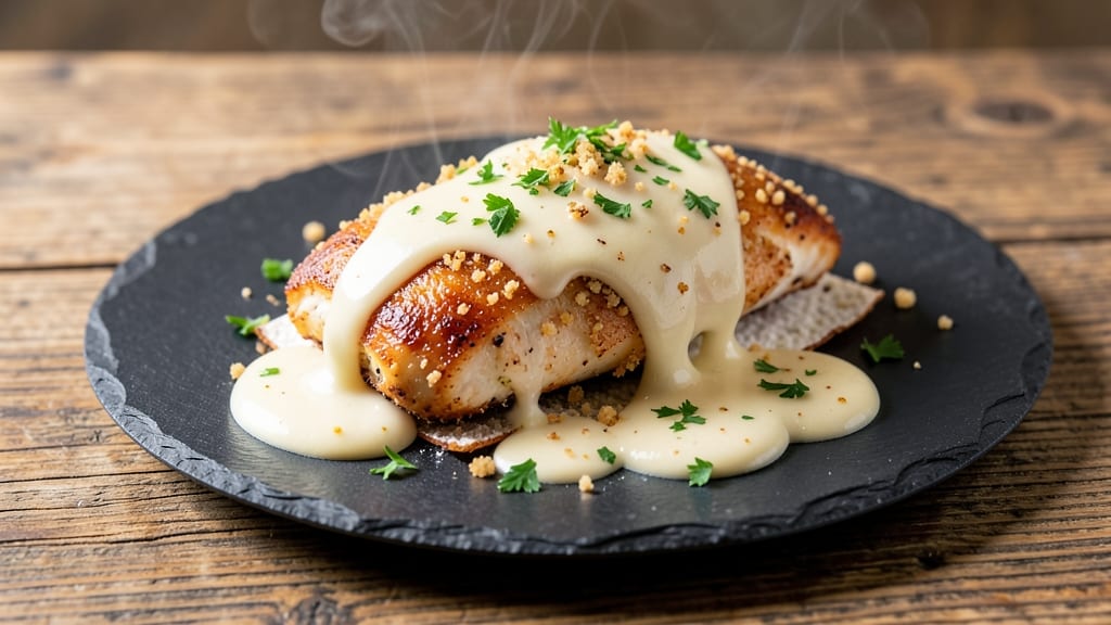 Baked Caesar Chicken With Creamy Parmesan Sauce Recipe: Crispy Parmesan Crust Meets Silky Sauce