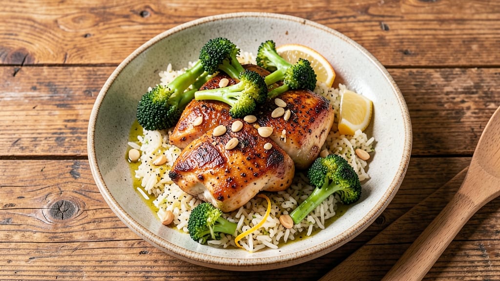 Baked Chicken, Broccoli, and Rice Recipe: One-Pan Flavor Fusion With Golden Crisp