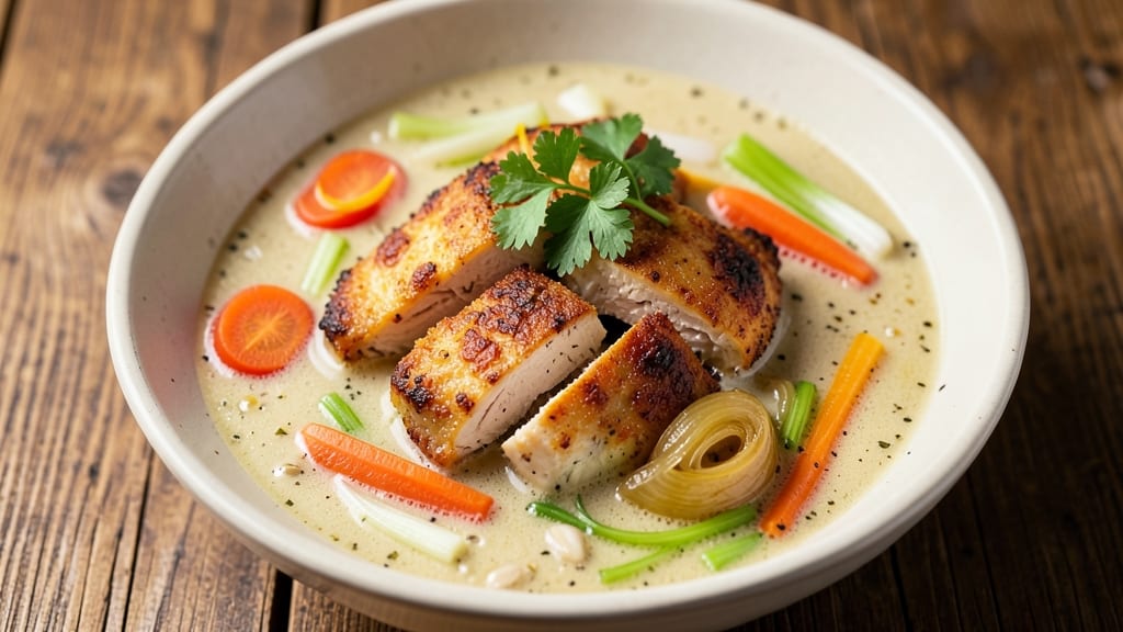 Air Fryer Chicken Soup Recipe: Crispy Dumplings and Foil-Sealed Comfort
