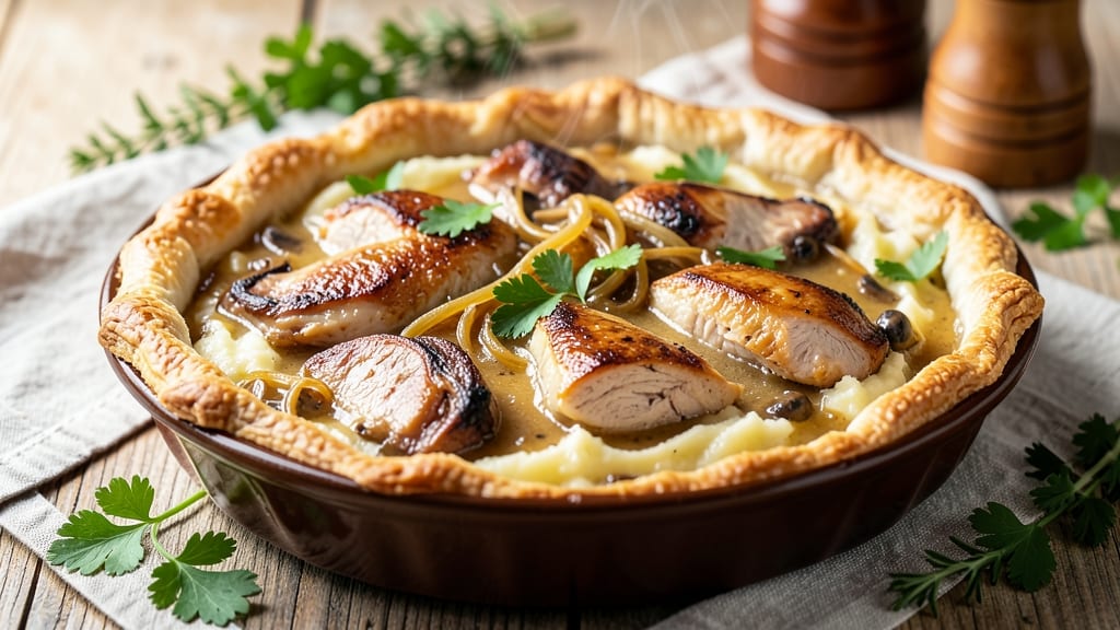 Baked-In Vermont Chicken Pot Pie Recipe: Crispy Top, Creamy Filling, One-Pan Warmth