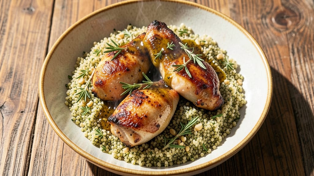 Baked Chicken Thighs and Quinoa Recipe: Herb-Crusted Crunch Meets Protein-Packed Bowl