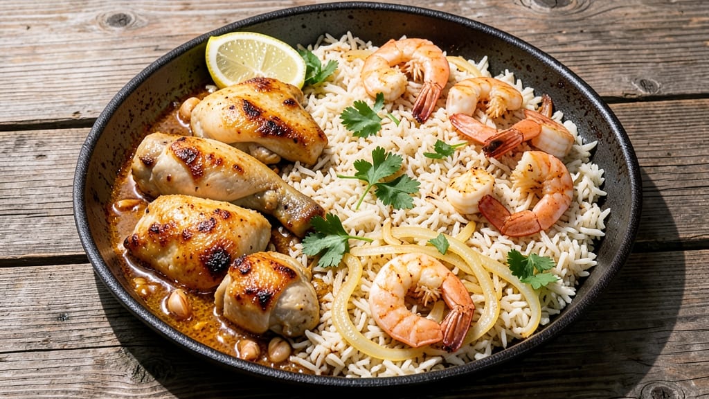 Authentic Chicken and Shrimp Paella Recipe: Saffron-Infused Aromas and Crispy Socarrat