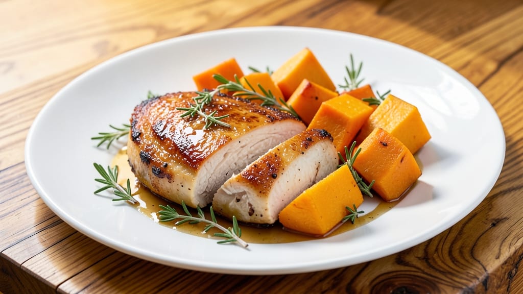 Baked Chicken Breast and Butternut Squash Recipe: Sweet-Savory Roast With Foil-Sealed Tenderness