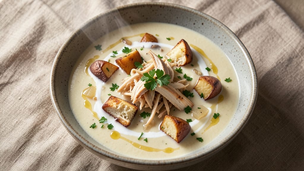 Baked Potato Soup Recipe with Chicken Broth: Ultra-Creamy Velvety Texture in One Pot