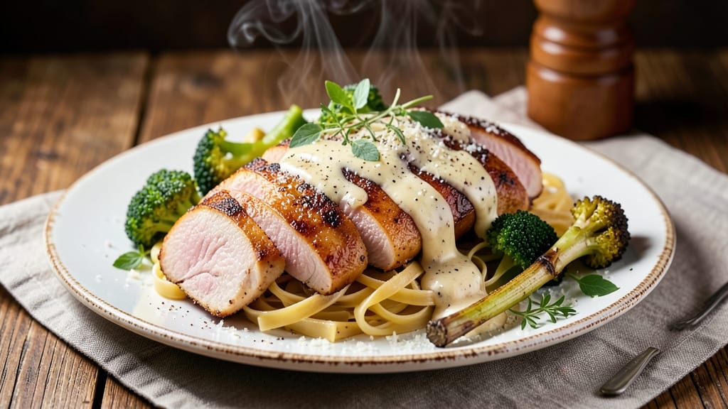 Baked Chicken Broccoli Alfredo Pasta Recipe: One-Pan Creamy Comfort with Crispy Top