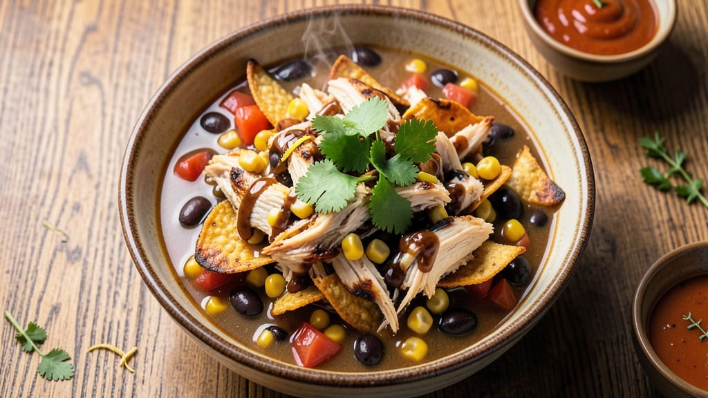 Baja Chicken Enchilada Soup Recipe: Smoky Tortilla-Crusted Comfort in One Pot
