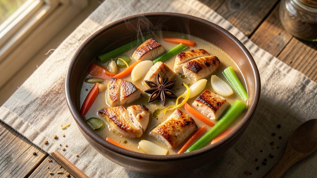 5-Star Chicken Soup Recipe: Velvety Broth and Star-Anise Depth