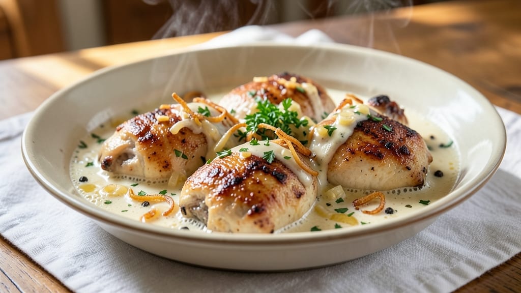 Amish Creamed Chicken Recipe: Homestyle Creaminess With Buttery Biscuit Topping