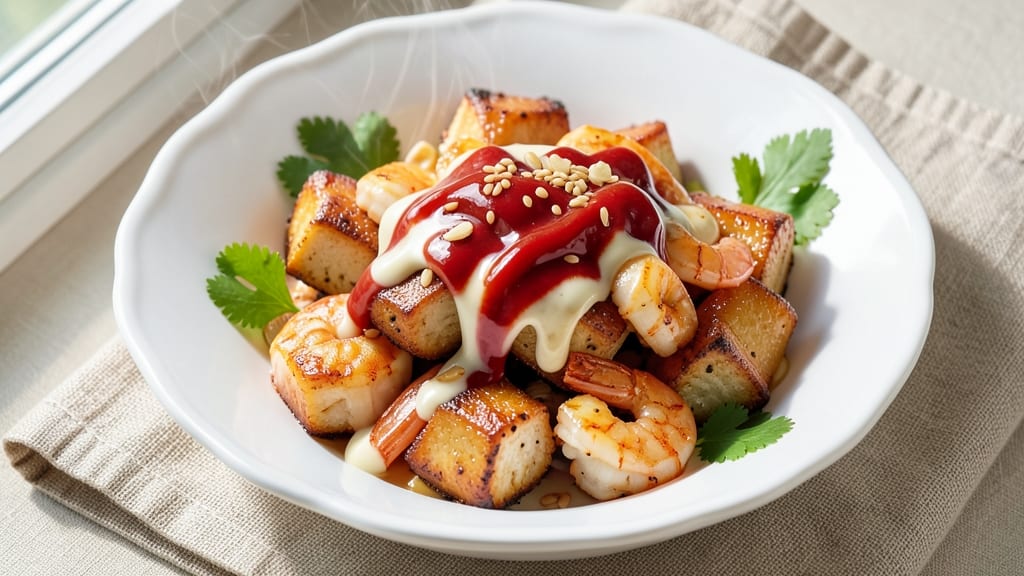 Bang Bang Chicken and Shrimp Copycat Recipe: Foil-Sealed Sauce Locks in Spicy Creaminess