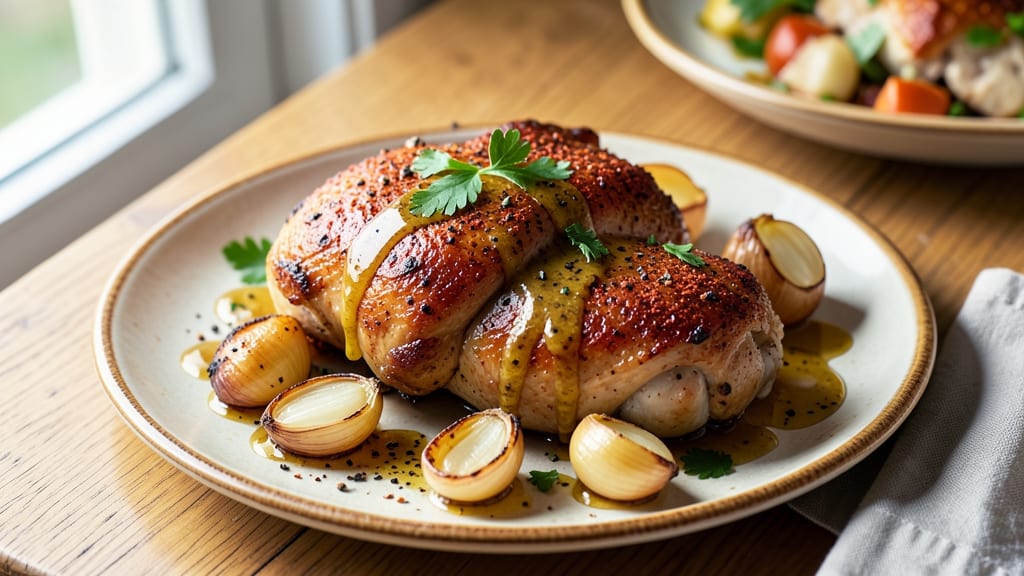 Baked Portuguese Chicken Recipe: Smoky Paprika and Garlic Crisp With Foil-Sealed Tenderness