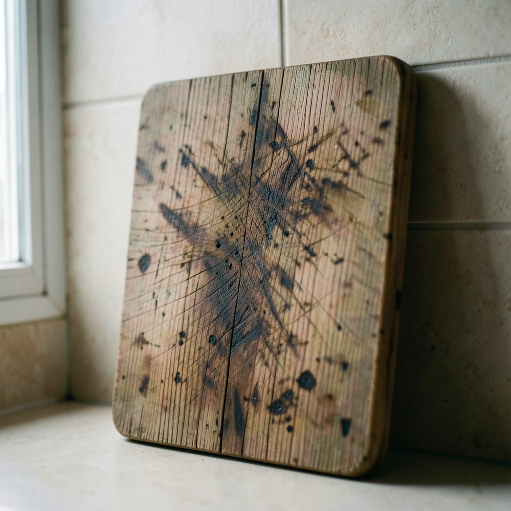 The wooden cutting board