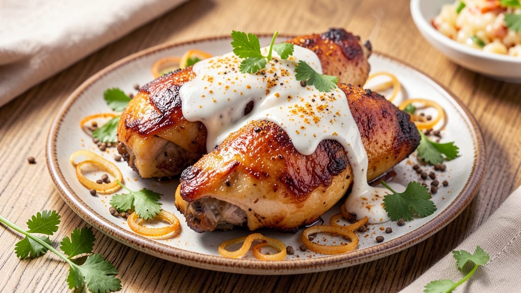 Baked Chicken Thighs Indian Recipe: Spiced Yogurt Marinate for Juicy Crispy Bites
