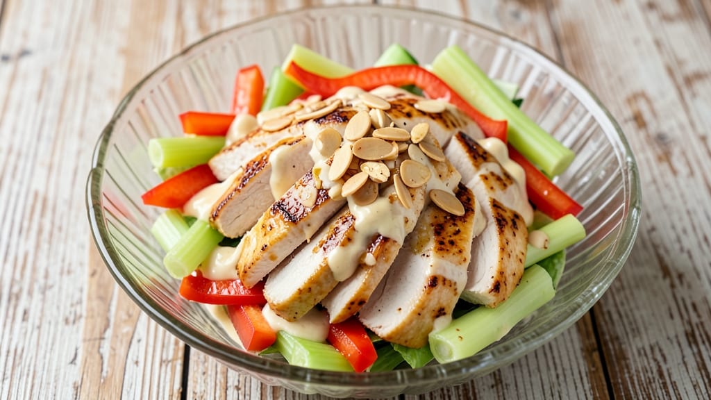 Applebee's Oriental Chicken Salad Copycat Recipe: Crunchy Celery Crown With Creamy Sesame Dressing