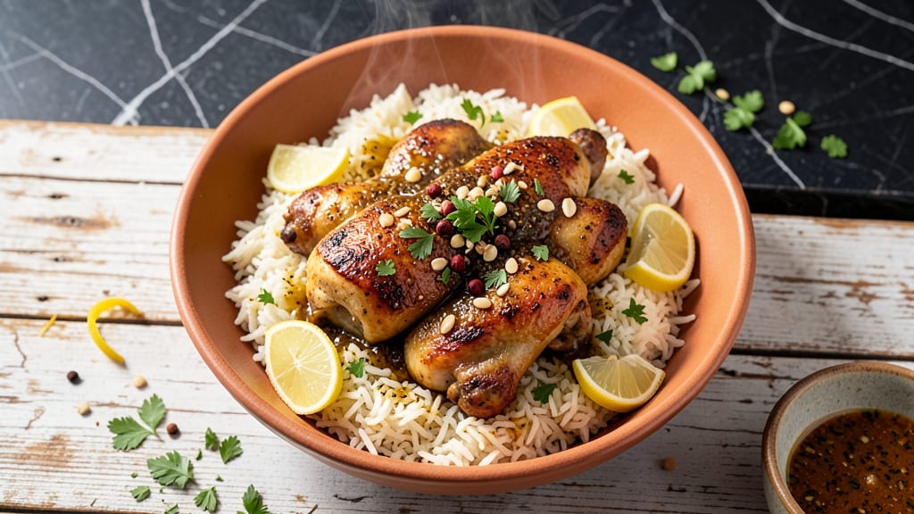 Armenian Chicken And Rice Recipe: Spiced Za'atar Crust with Foil-Sealed Juiciness