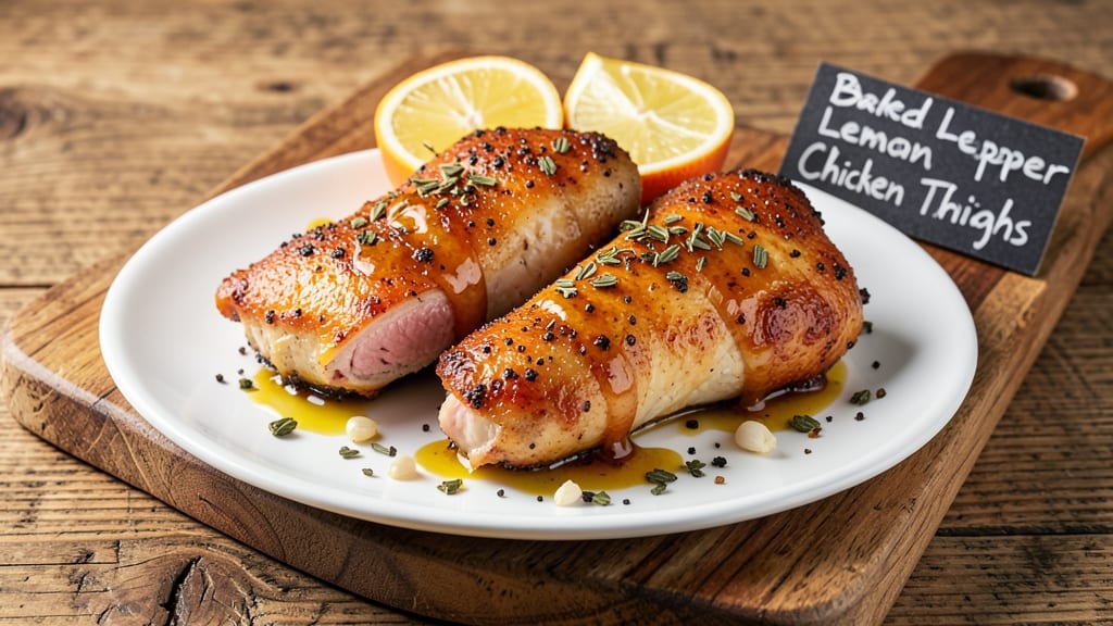 Baked Lemon Pepper Chicken Thighs Recipe: Juicy Interiors and Crispy Golden Skin