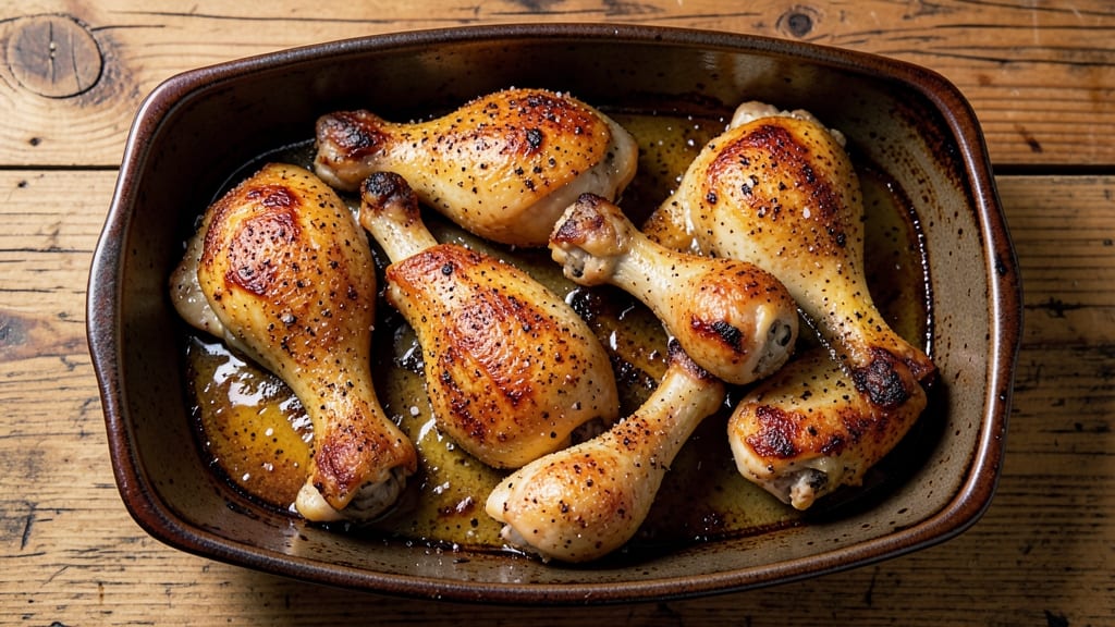 Baked Chicken Thighs and Drumsticks Recipe: Crispy Skin, Juicy Meat in One Pan