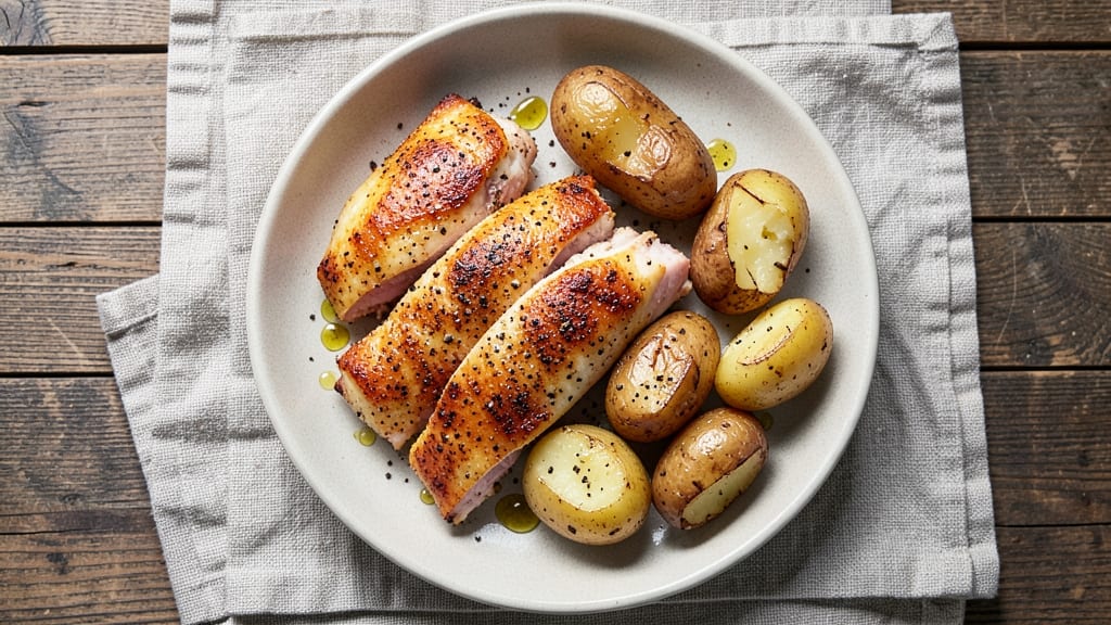 Boneless Skinless Chicken Thighs and Potatoes Recipe: One-Pan Crispy Potatoes and Juicy Chicken