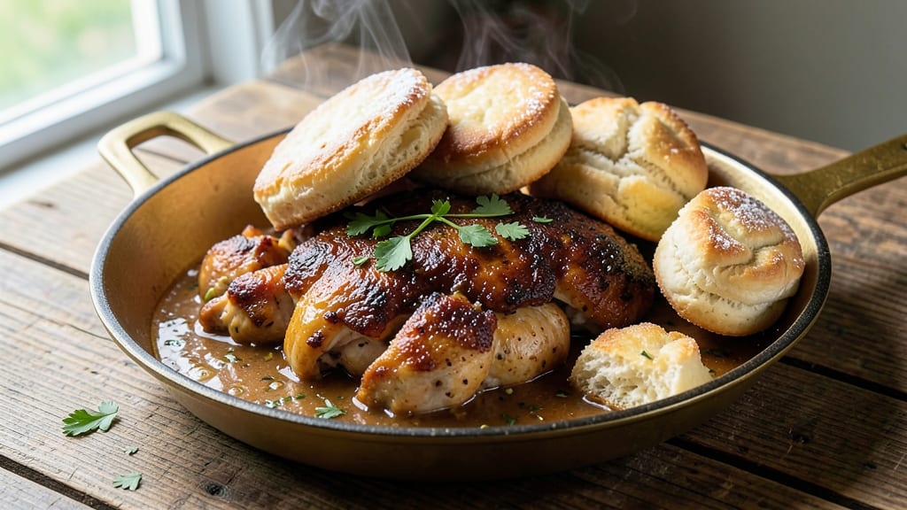 Campbell's Easy Chicken And Biscuits Recipe: Crispy Biscuits, Juicy Chicken in One Pan