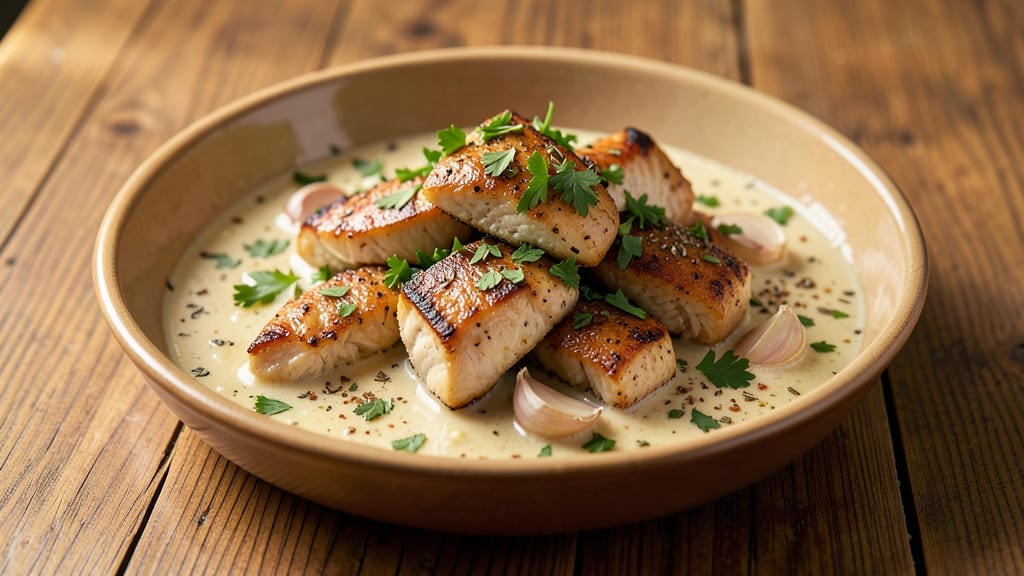 Canned Chicken Breast Recipes: One-Pan Creamy Garlic Herb Bake