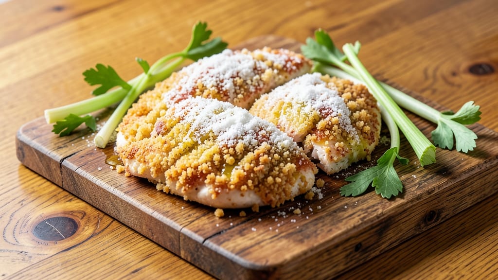 Carrabba's Chicken Recipe: Crispy Celery Crown Over Creamy Vanilla Swirls