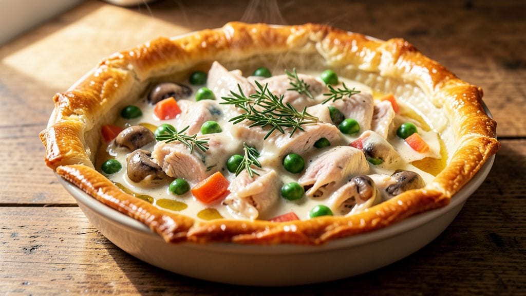 Chicken Pot Pie Recipe with Canned Mixed Vegetables: Crispy Celery Crown Magic in 30 Minutes