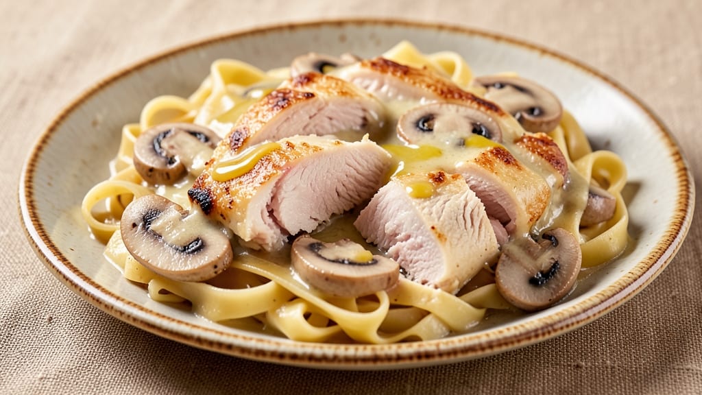 Betty Crocker's Chicken Tetrazzini Recipe: Mushroom Cream Sauce Over Tender Pasta