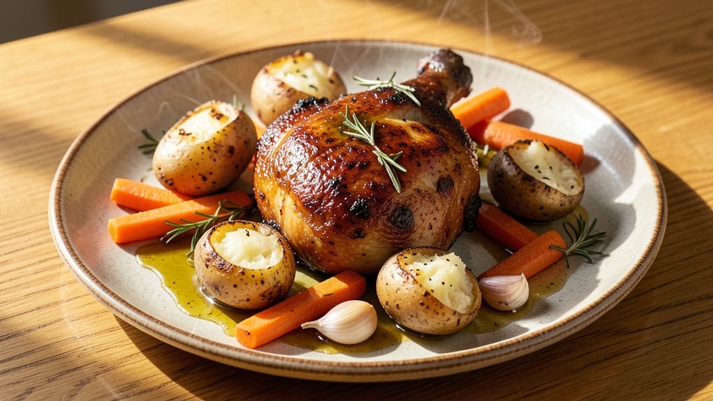 Chicken Thigh Carrot Potato Recipe: One-Pan Roast With Caramelized Roots