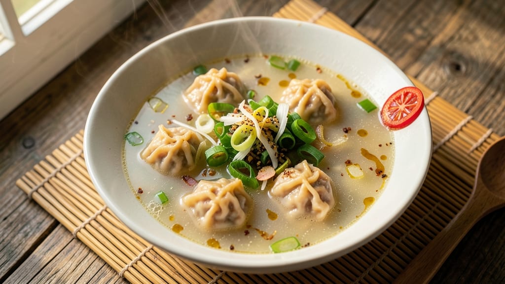 Asian Chicken Dumpling Soup Recipe: Steaming Dumplings in Savory Broth