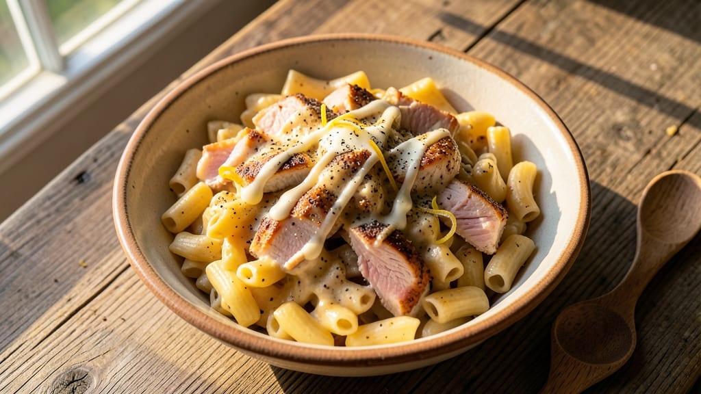 Baked Chicken Macaroni Recipe: Cheesy Crisp-Topped Bake With Juicy Chicken
