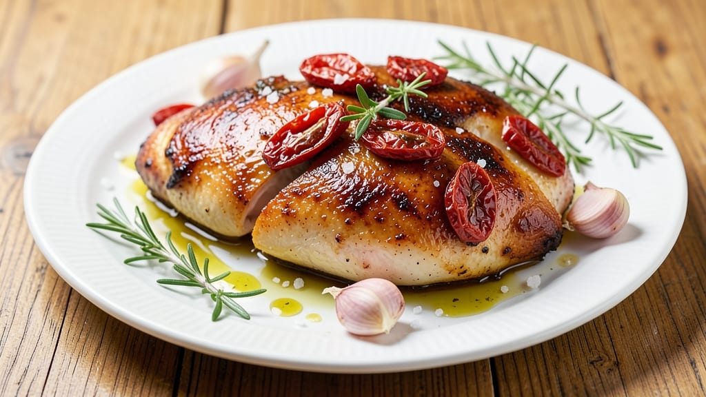 Baked Chicken With Sun-Dried Tomatoes Recipe: Umami-Packed Crust and Juicy Centers