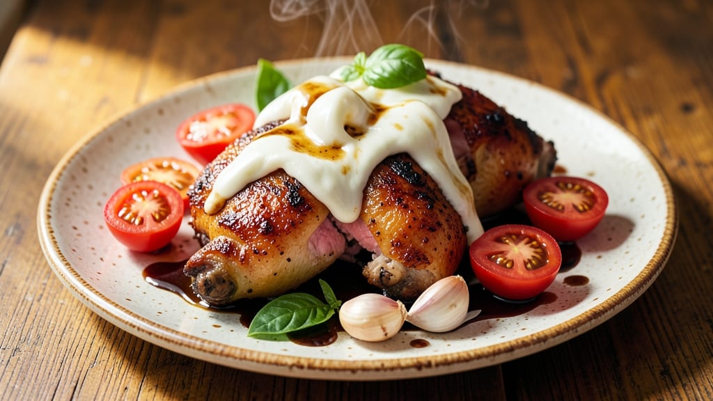 Balsamic Chicken, Mozzarella, and Tomato Recipe: One-Pan Balsamic Glaze Magic