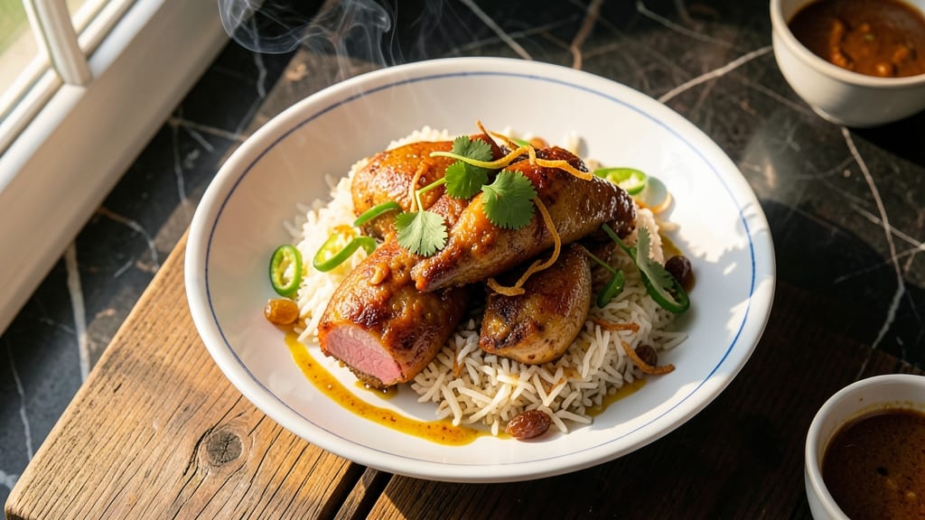 Amba Chicken And Rice Recipe: Spicy Yogurt Marinated Chicken With Fragrant Basmati
